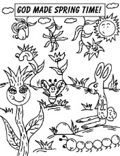 GOd Made Spring Time Coloring Pages